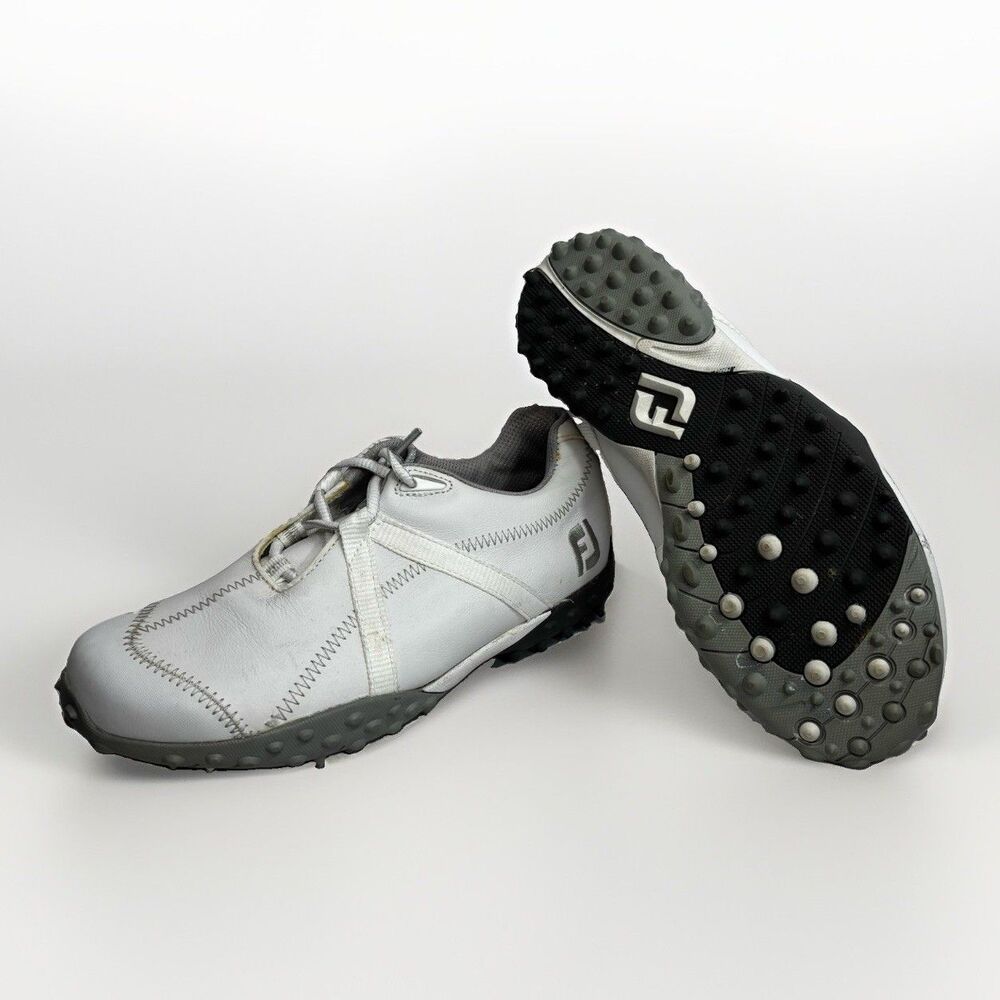 FootJoy M:Project Women's Spikeless Golf Shoes White/Grey 6 M